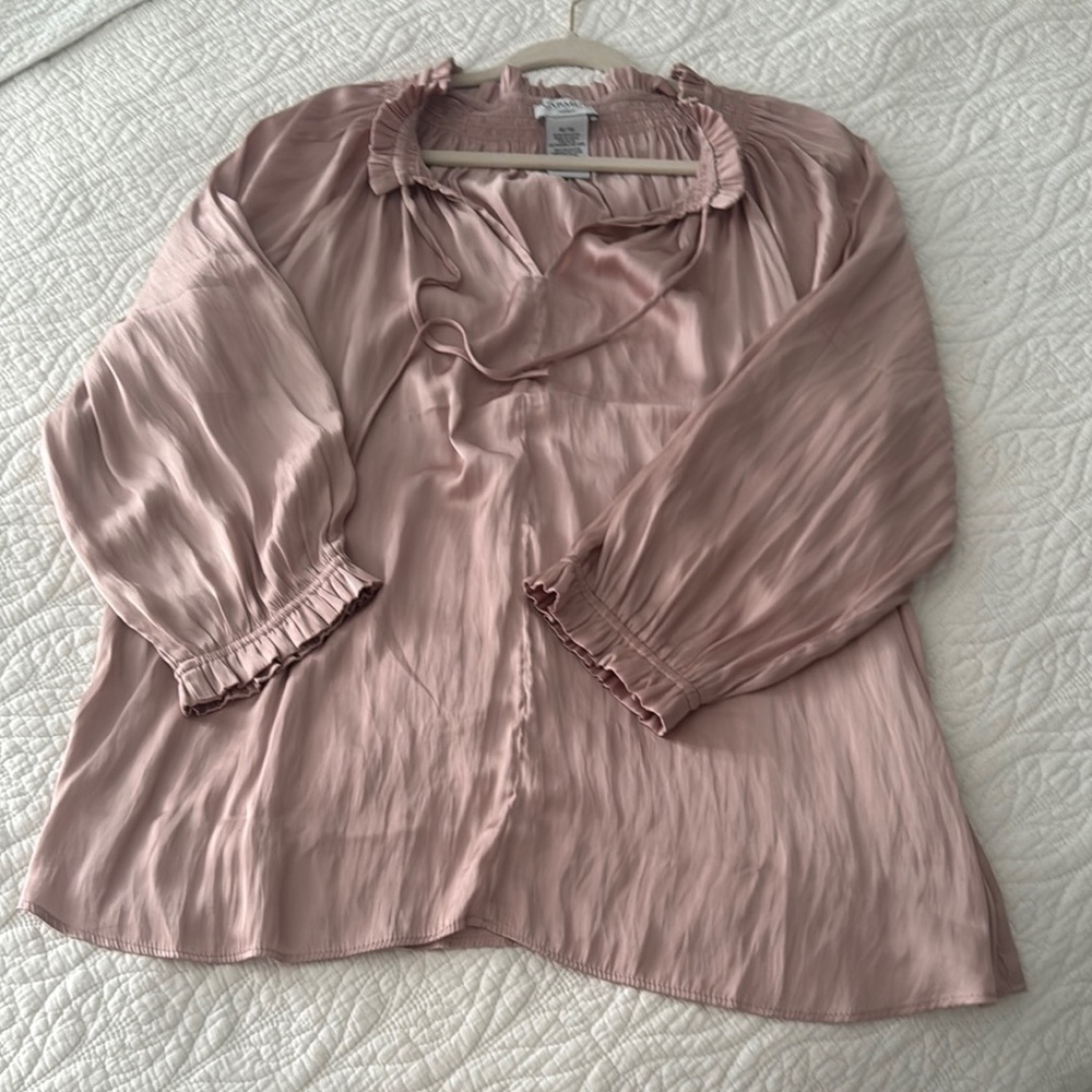 Chic Mauve Ruffle Blouse